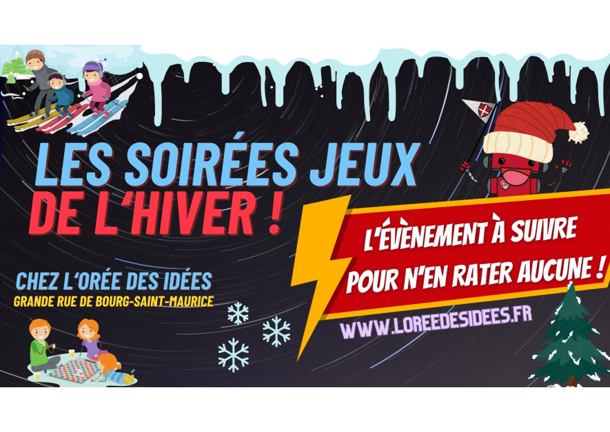 Les soirées jeux de l'hiver chez L'Orée des idées !